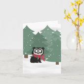 Snowy Spectacled Bär Karte (Gelbe Blume)