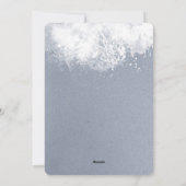 Snowy Splashes Holiday Foto Feiertagskarte (Rückseite)