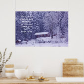 Snowy Splendor 3 Print w/Scripting Verse Poster (Küche)