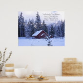 Snowy Splendor Print w/Scripting Verse Poster (Küche)