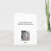 Snowy Spruce Note Card Karte (Rückseite)