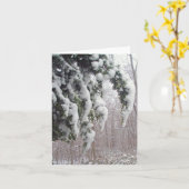 Snowy Spruce Note Card Karte (Gelbe Blume)