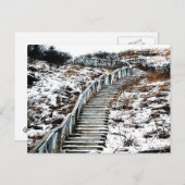 Snowy Staircase Postcard Postkarte (Vorne/Hinten)