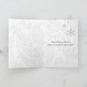 Snowy Star Ribbon (pink) Feiertagskarte (Innenseite)