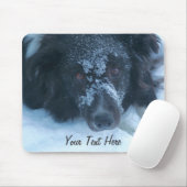 Snowy stellte Grenzcollie-niedlichen Hund Mousepad (Mit Mouse)