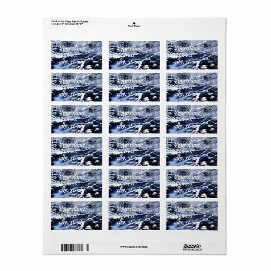 Snowy Stream - Adressaufkleber (Vorne)