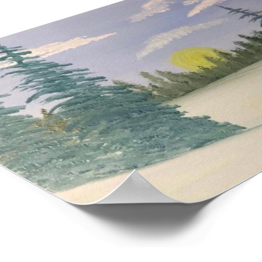 Snowy Sunrise Poster (Ecke)