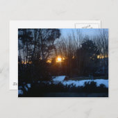 Snowy Sunrise Postkarte (Vorne/Hinten)