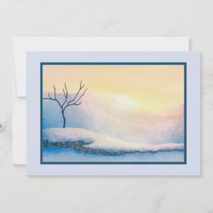 Snowy Sunrise Weihnachtskarte (leere Nachricht) Feiertagskarte
