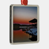 Snowy Sunset am Arrowhad-See Ornament Aus Metall (Rechts)