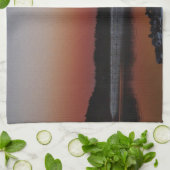 Snowy Sunset am Arrowhead See Handtuch (Gefaltet)