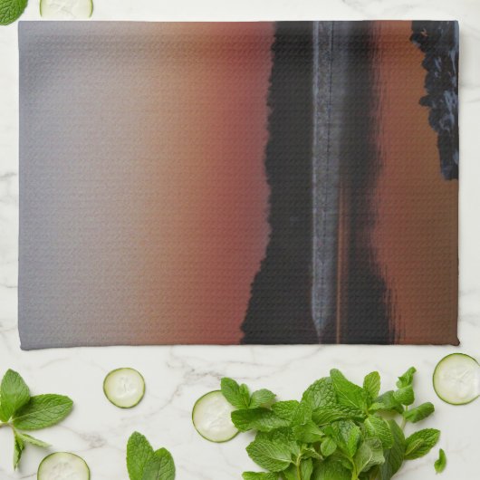 Snowy Sunset am Arrowhead See Handtuch (Gefaltet)