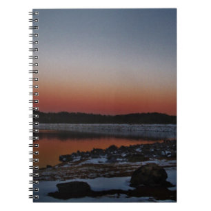 Snowy Sunset am Arrowhead See Notizblock