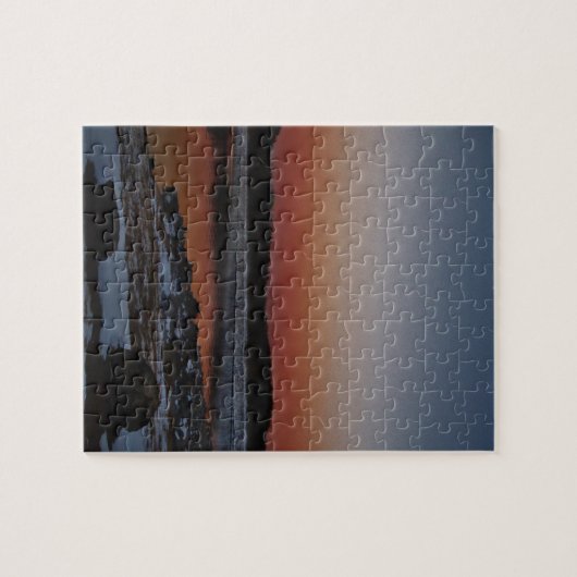 Snowy Sunset am Arrowhead See Puzzle (Horizontal)