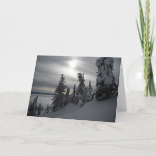 Snowy-Tageswinter-Szene Feiertagskarte