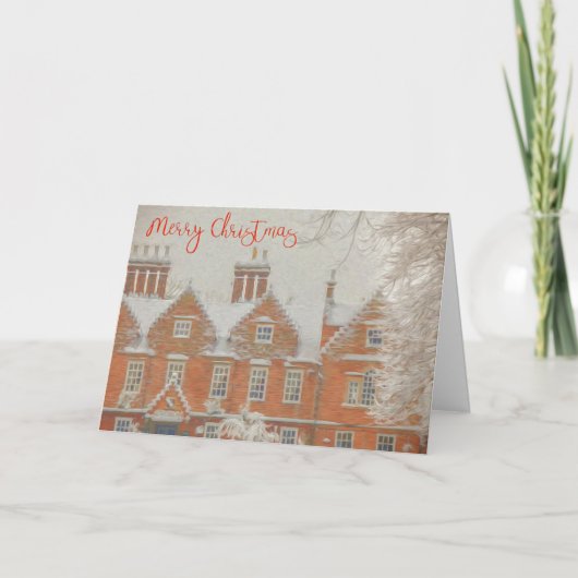 Snowy Tamworth Weihnachtskarte Feiertagskarte (Vorderseite)