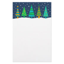 Snowy-Tannenbaum-Briefpapier