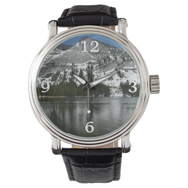 Snowy Tenaya Lake Yosemite National Park Foto Armbanduhr (Vorderseite)