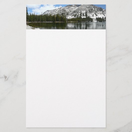 Snowy Tenaya Lake Yosemite National Park Foto Briefpapier (Vorderseite)