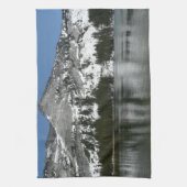 Snowy Tenaya Lake Yosemite National Park Foto Geschirrtuch (Vertikal)