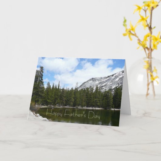 Snowy Tenaya Lake Yosemite National Park Foto Karte (Gelbe Blume)