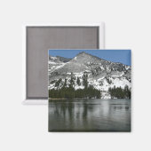 Snowy Tenaya Lake Yosemite National Park Foto Magnet (Vorderseite/Rückseite)