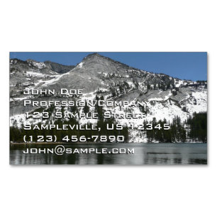 Snowy Tenaya Lake Yosemite National Park Foto Magnetische Visitenkarte