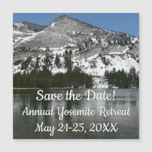 Snowy Tenaya Lake Yosemite National Park Foto Magnetkarte