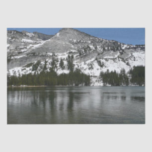 Snowy Tenaya Lake Yosemite National Park Foto Seidenpapier