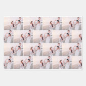 Snowy Terracotta Merriest Christmas Foto Geschenkpapier Set (Vorderseite 3)