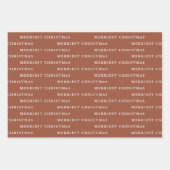 Snowy Terracotta Merriest Christmas Foto Geschenkpapier Set (Vorderseite 2)
