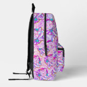 Snowy Tiger Niedlich Neon Kidcore Bedruckter Rucksack (Links)