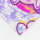 Snowy Tiger Niedlich Neon Kidcore Fleecedecke (Ecke)