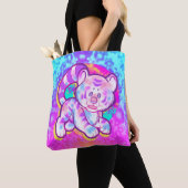 Snowy Tiger Niedlich Neon Kidcore Tasche (Von Nahem)