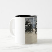 Snowy Tree Classic Tasse, 11 oz Zweifarbige Tasse (Vorderseite Links)