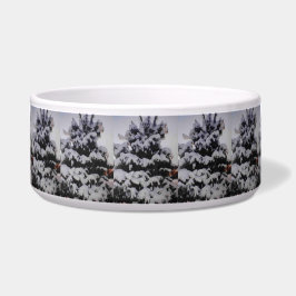 Snowy Tree Dog Bowl Napf