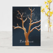 Snowy Tree Karte (Gelbe Blume)