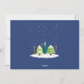 Snowy Tree Lot Night Feiertagskarte (Rückseite)