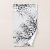 Snowy Tree Silhouetten #1 #minimal #wall #decor Badhandtuch Set (Handtuch)
