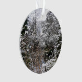 Snowy Trees Akrylus Ornament (Vorderseite)