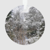 Snowy Trees Akrylus Ornament (Rückseite)