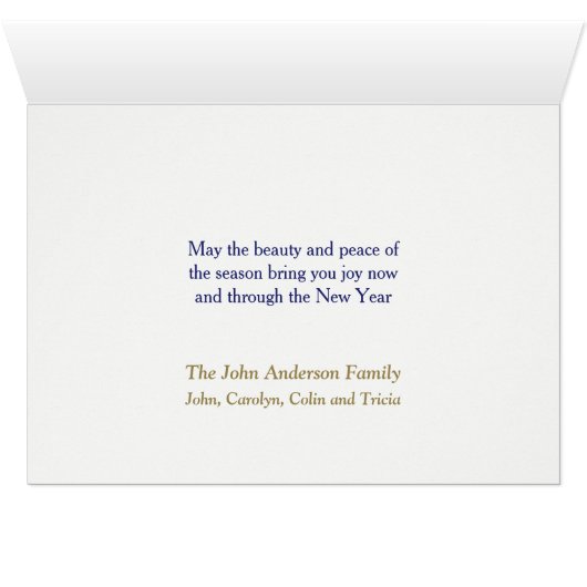 Snowy Trees aus Oregon Weihnachtskarte (Innenansicht Horizontal (Unten))