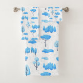 Snowy Trees Badhandtuch Set (Insitu)