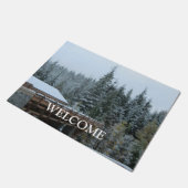 Snowy Trees in Whistler Fußmatte (Schrägansicht)