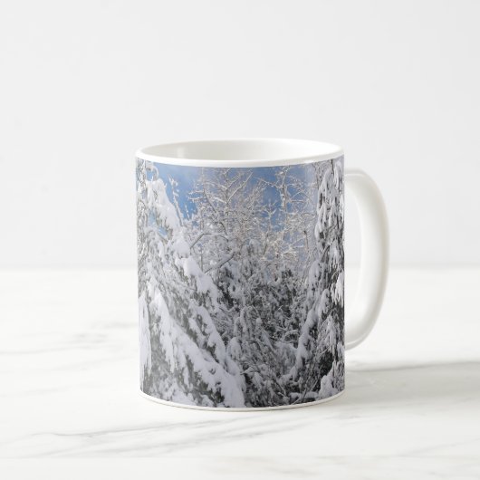 Snowy Trees Kaffeetasse (VorderseiteRechts)