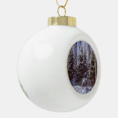 Snowy Trees Keramik Kugel-Ornament (Links)