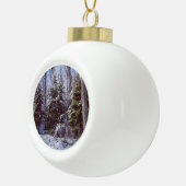 Snowy Trees Keramik Kugel-Ornament (Rechts)