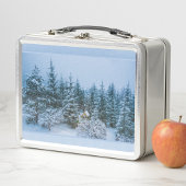 Snowy Trees Metal Lunch Box