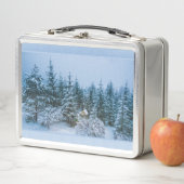 Snowy Trees Metal Lunch Box (Beispiel)