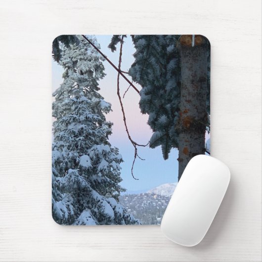 Snowy Trees Mousepad (Mit Mouse)
